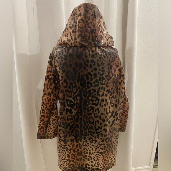 🐆 Donna Karan leopard rain jacket size M 🐆 - Picture 7 of 11